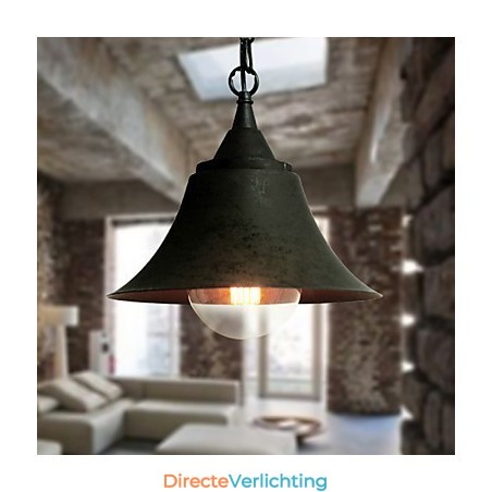 Medium Vintage Matte Zwarte Bellvormige Metalen Hanglamp Medium Vintage Matte Zwarte Bellvormige Metalen Hanglamp