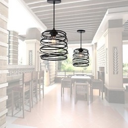 Rustieke Lodge Retro Country Mini Stijl Schilderij Metalen Hanglamp Garage