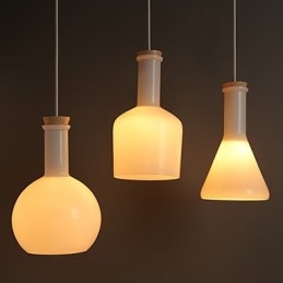 Hedendaagse en gecontracteerde creatieve magische witte glazen fleslijn hanglamp