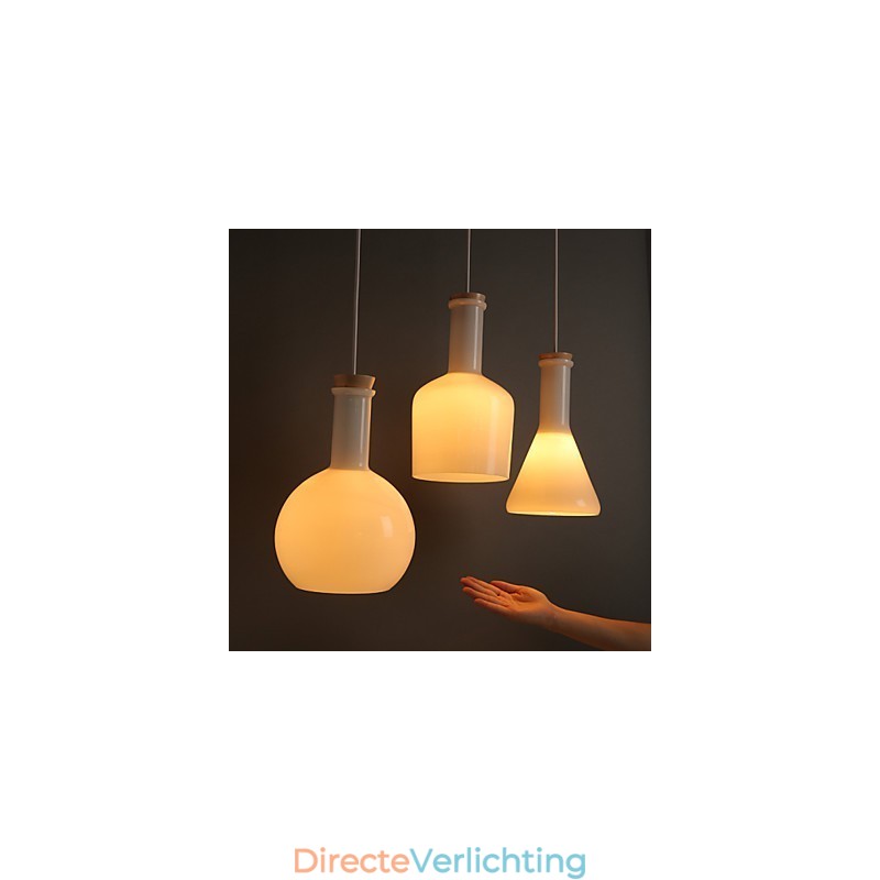 Hedendaagse en gecontracteerde creatieve magische witte glazen fleslijn hanglamp