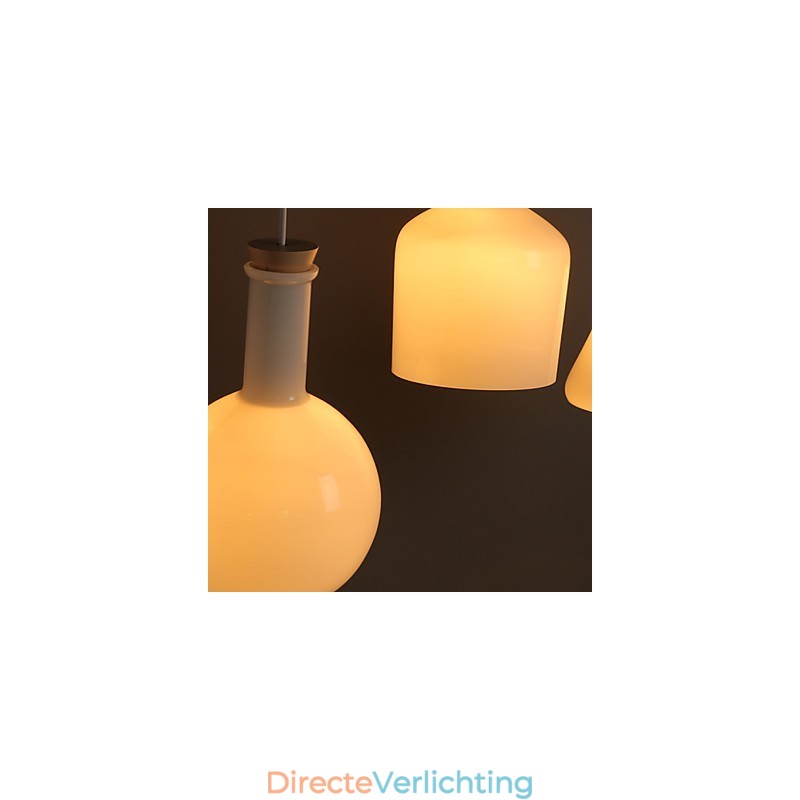 Hedendaagse en gecontracteerde creatieve magische witte glazen fleslijn hanglamp