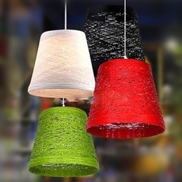 Moderne landelijke Cany Art geweven rotan enkele kop hanglamp
