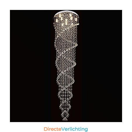 Plafond kroonluchter verlichting hanglamp verlichtingsarmaturen met K9 kristal dubbele spiraal D70CM H300CM Plafond kroonluchter verlichting hanglamp verlichtingsarmaturen met K9 kristal dubbele spiraal D70CM H300CM