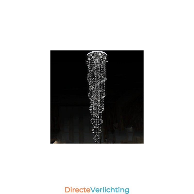 Plafond kroonluchter verlichting hanglamp verlichtingsarmaturen met K9 kristal dubbele spiraal D70CM H300CM