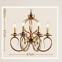 Kroonluchter Hanglamp Mini Stijl Traditioneel Klassiek Metaal