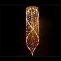 Kristallen kroonluchter hanglamp plafondlampen armaturen met helder K9 kristal en zilveren baldakijn