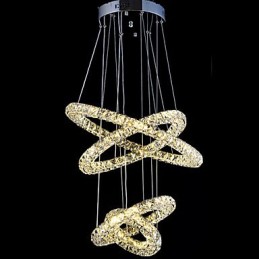 Kristallen ring hanglamp moderne plafond kroonluchter verlichting lamp armaturen met