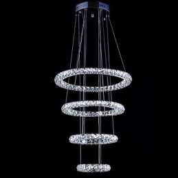 Kristallen ring hanglamp moderne plafond kroonluchter verlichting lamp armaturen met