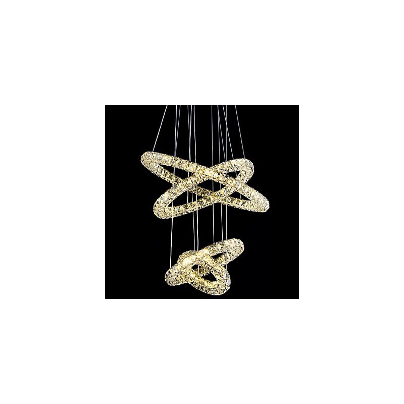 Kristallen ring hanglamp moderne plafond kroonluchter verlichting lamp armaturen met