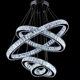 Kristallen hanglamp plafondlamp kroonluchter verlichtingsarmaturen met 4 ringen