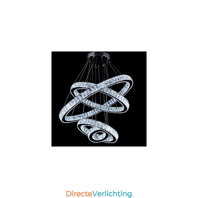 Kristallen hanglamp plafondlamp kroonluchter verlichtingsarmaturen met 4 ringen