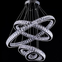 Kristallen hanglamp plafondlamp kroonluchter verlichtingsarmaturen met 4 ringen