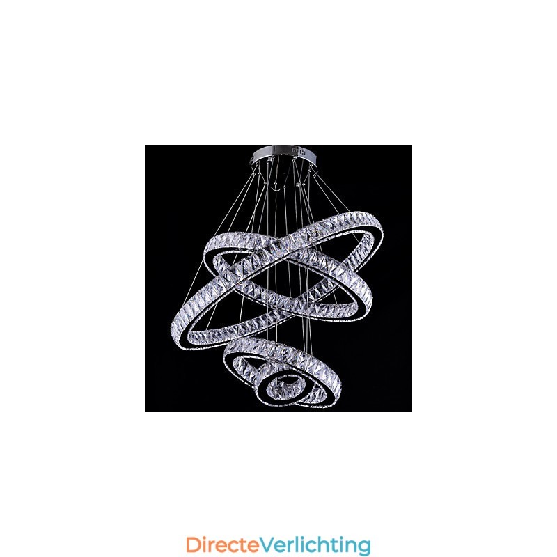 Kristallen hanglamp plafondlamp kroonluchter verlichtingsarmaturen met 4 ringen