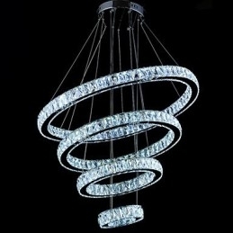Kristallen hanglamp plafondlamp kroonluchter verlichtingsarmaturen met 4 ringen