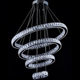 Kristallen hanglamp plafondlamp kroonluchter verlichtingsarmaturen met 4 ringen