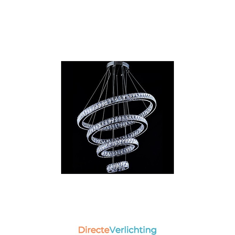 Kristallen hanglamp plafondlamp kroonluchter verlichtingsarmaturen met 4 ringen