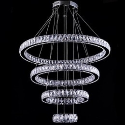 Kristallen hanglamp plafondlamp kroonluchter verlichtingsarmaturen met 4 ringen