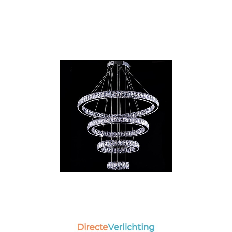 Kristallen hanglamp plafondlamp kroonluchter verlichtingsarmaturen met 4 ringen