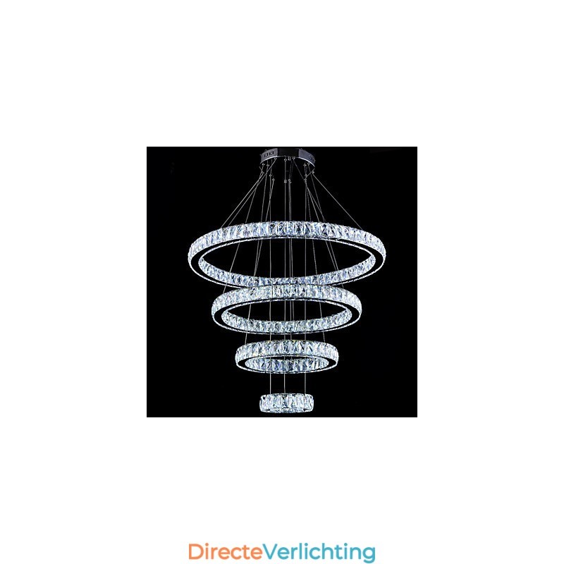 Kristallen hanglamp plafondlamp kroonluchter verlichtingsarmaturen met 4 ringen