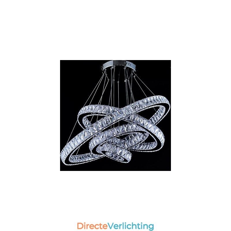 Kristallen hanglamp plafondlamp kroonluchter verlichtingsarmaturen met 4 ringen