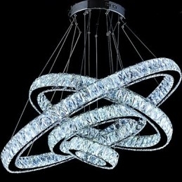Kristallen hanglamp plafondlamp kroonluchter verlichtingsarmaturen met 4 ringen