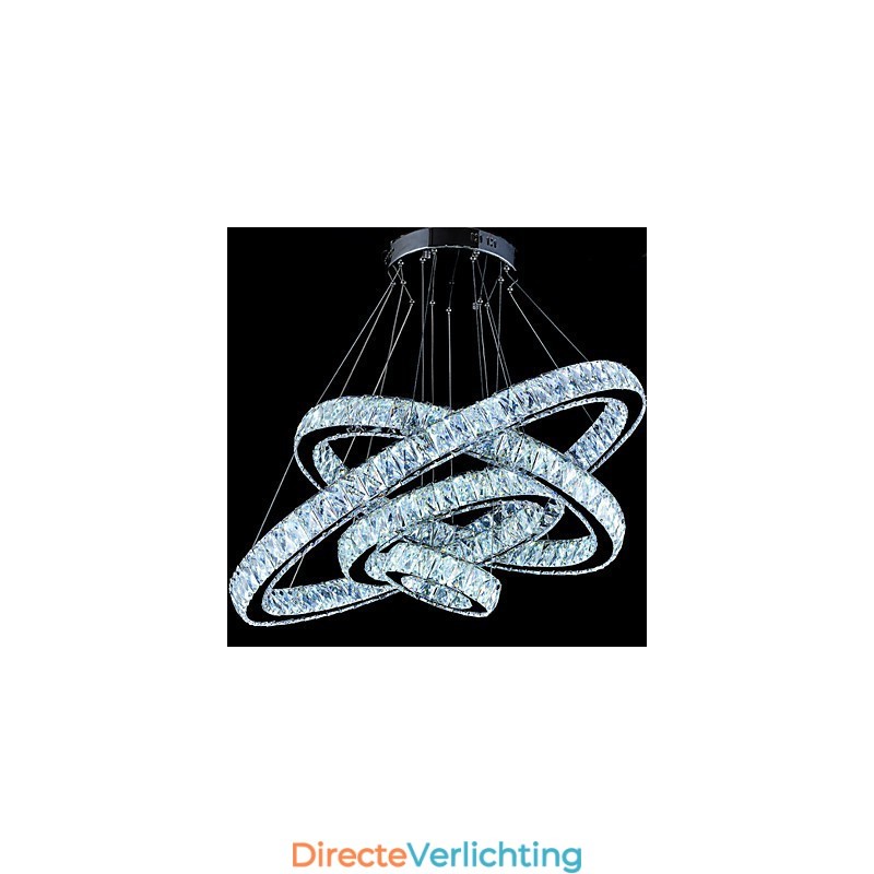 Kristallen hanglamp plafondlamp kroonluchter verlichtingsarmaturen met 4 ringen