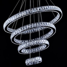 Kristallen hanglamp plafondlamp kroonluchter verlichtingsarmaturen met 4 ringen
