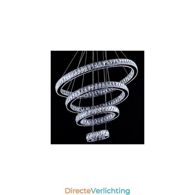 Kristallen hanglamp plafondlamp kroonluchter verlichtingsarmaturen met 4 ringen