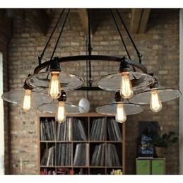 Traditionele Klassieke Vintage Retro Lantaarn Land Mini Stijl Schilderij Metalen Hanglamp Eetkamer