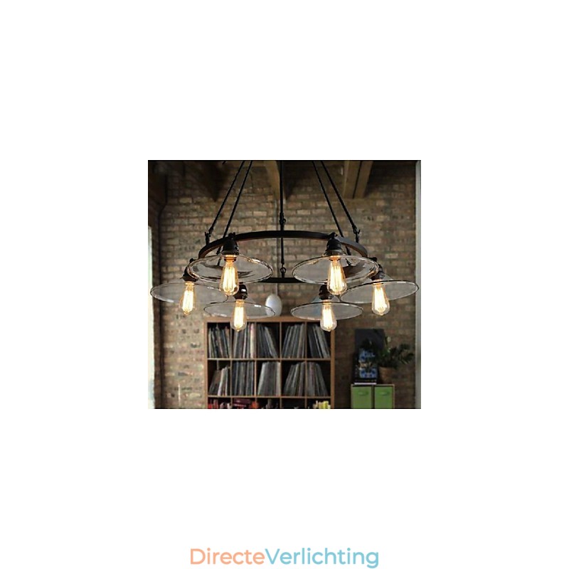 Traditionele Klassieke Vintage Retro Lantaarn Land Mini Stijl Schilderij Metalen Hanglamp Eetkamer