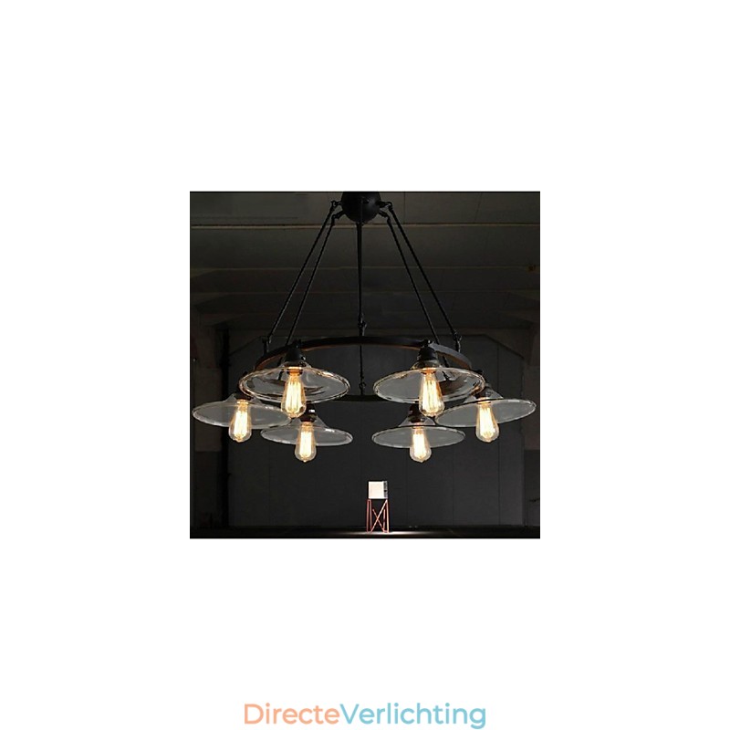 Traditionele Klassieke Vintage Retro Lantaarn Land Mini Stijl Schilderij Metalen Hanglamp Eetkamer
