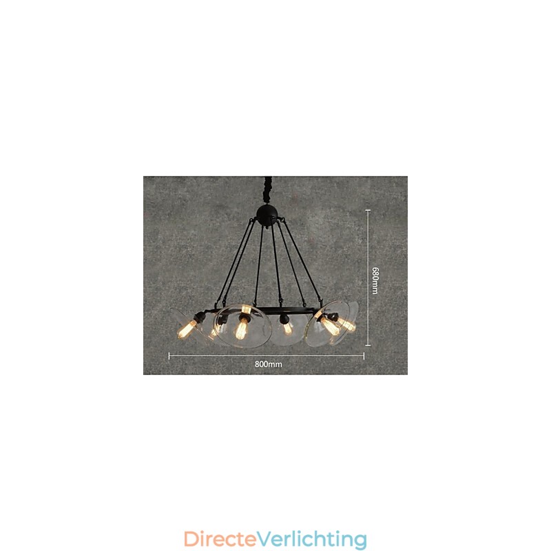Traditionele Klassieke Vintage Retro Lantaarn Land Mini Stijl Schilderij Metalen Hanglamp Eetkamer