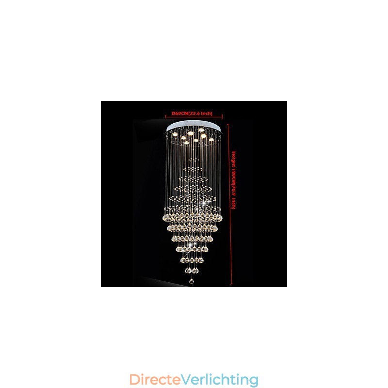 Moderne kristallen kroonluchter verlichting hanglamp plafondlamp armaturen met 8 lampen H180CM