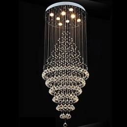 Moderne kristallen kroonluchter verlichting hanglamp plafondlamp armaturen met 8 lampen H180CM