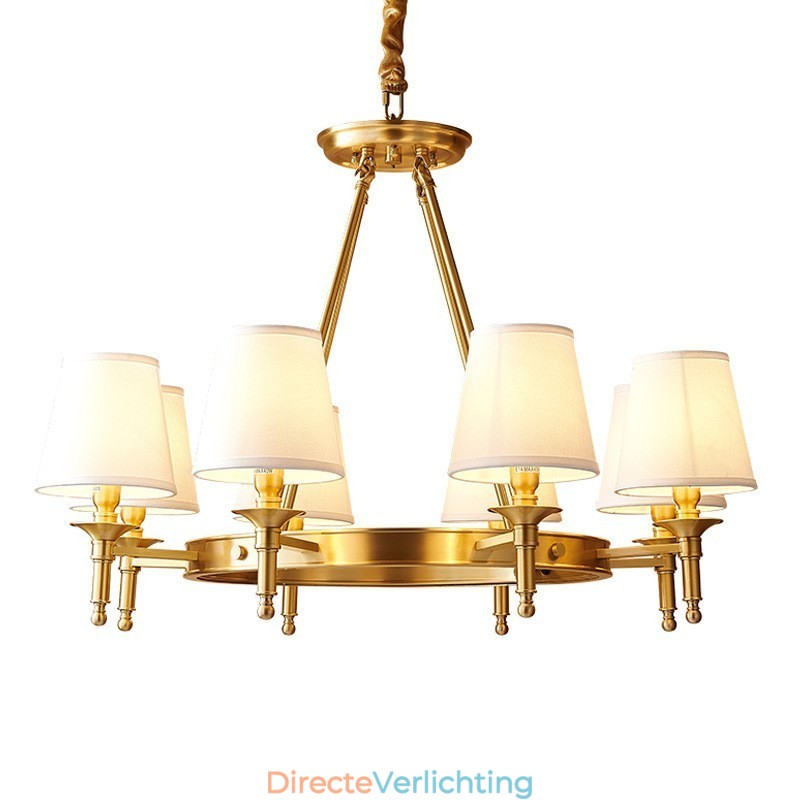 Puur messing ronde kroonluchter hanglamp traditioneel klassiek