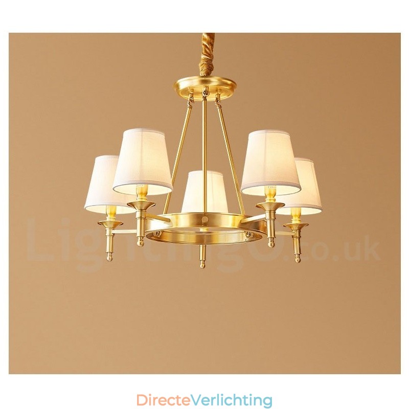 Puur messing ronde kroonluchter hanglamp traditioneel klassiek