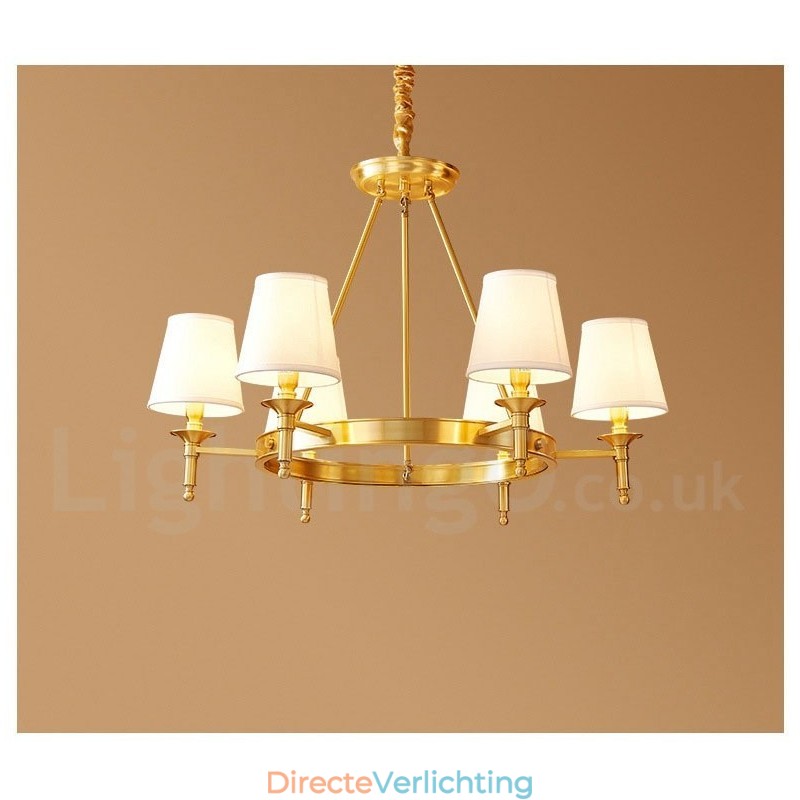 Puur messing ronde kroonluchter hanglamp traditioneel klassiek