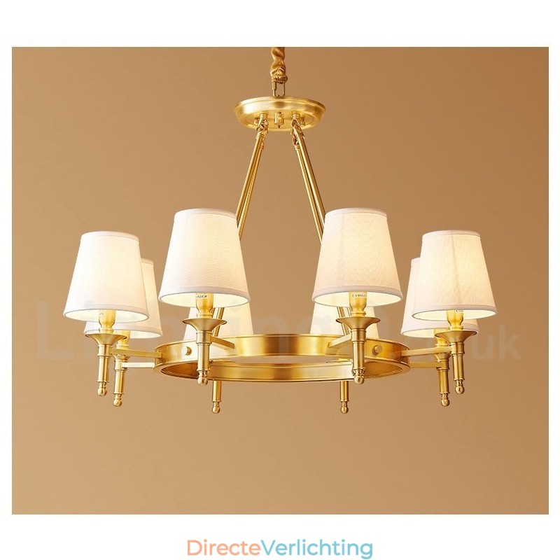 Puur messing ronde kroonluchter hanglamp traditioneel klassiek