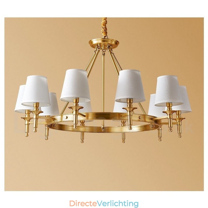 Puur messing ronde kroonluchter hanglamp traditioneel klassiek