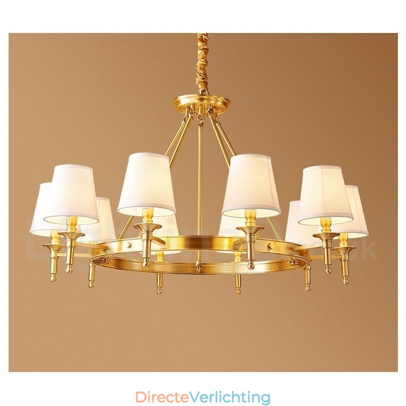 Puur messing ronde kroonluchter hanglamp traditioneel klassiek