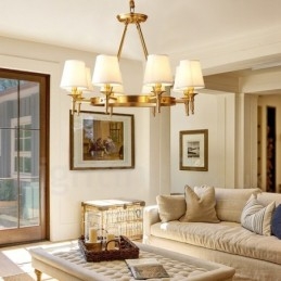 Puur messing ronde kroonluchter hanglamp traditioneel klassiek
