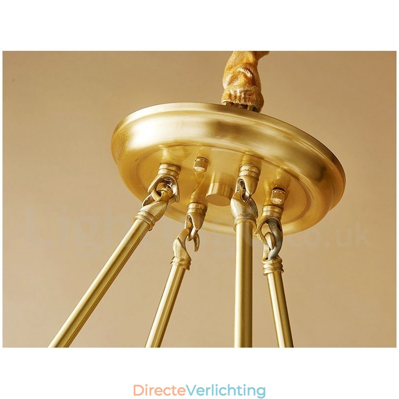 Puur messing ronde kroonluchter hanglamp traditioneel klassiek
