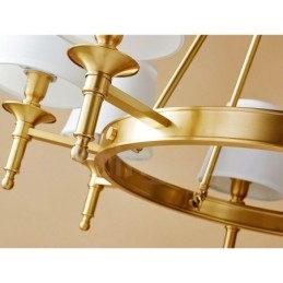 Puur messing ronde kroonluchter hanglamp traditioneel klassiek