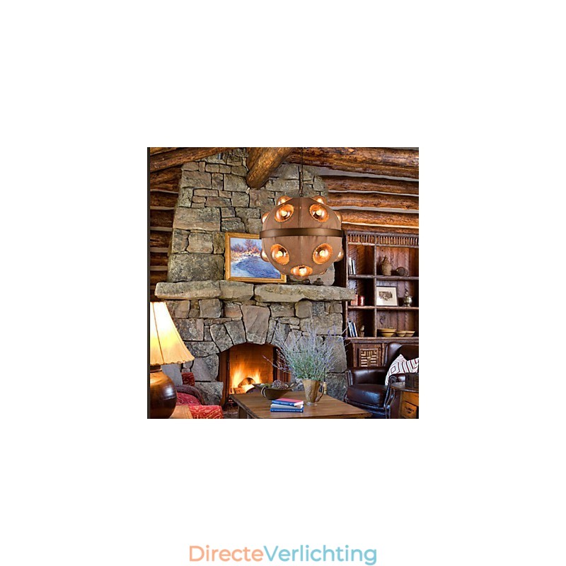 Landelijke Schilderij Metalen Kroonluchter Hanglamp Slaapkamer