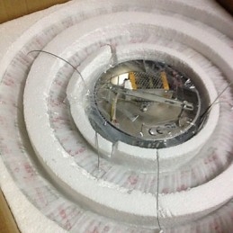 Hanglampen Plafondlamp Kroonluchter Verlichting Rond 4 Ringen Grote Ring Amber Kristal en Ander Helder Kristal