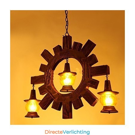 Antieke houten kroonluchter Amerikaanse landelijke woonkamer lamp lamp Antieke houten kroonluchter Amerikaanse landelijke woonkamer lamp lamp