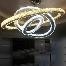 Kristallen plafond hanglampen kroonluchter verlichtingsarmaturen met warm en koel wit D406080cm