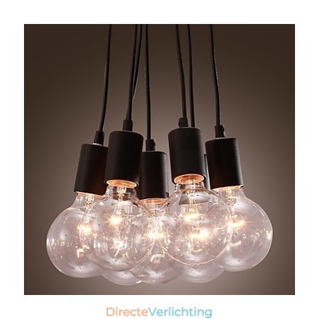 Moderne woning 7-kops Edison gloeilamp Loft glazen bol hanglamp Moderne woning 7-kops Edison gloeilamp Loft glazen bol hanglamp