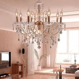 Elegante kristallen kroonluchter met 9 lampen