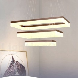 Wi-Fi Smart Dimbare 3-laags moderne, eigentijdse stijl hanglamp voor thuis